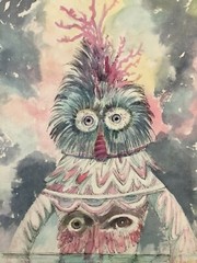Tony Ximenez. Painting. El Hombre del Oceano, 1962. Original signed. Mixed media