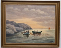 Oil painting painting oil painting masterpiece landscape portrait people sea 174