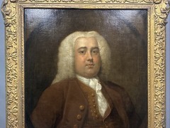 18thC Antique BRITISH Old 1738 WHITE WIG ID’d GENTLEMAN Oil PORTRAIT PAINTING