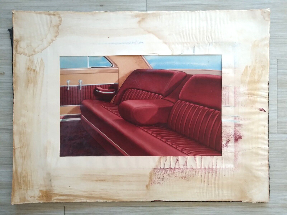 Vintage Cadillac???Chrysler?? ORIGINAL Brochure ARTWORK PAINTING Automotive Art