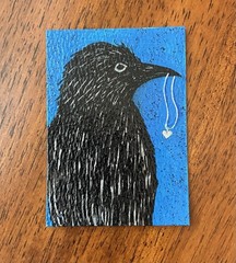 ACEO Original Acrylic Painting 2.5 x 3.5”. ~ I Like Shiny Things 7