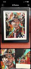 Original Oil Painting Indiana Jones II – Signed by Zinsky – 19×25 w/ COA