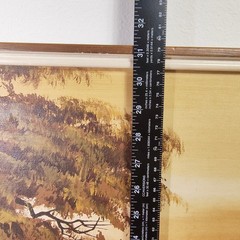 MCM Seascape Painting Monochromatic Sepia Signed Collins Tonalism Framed 41 x 31