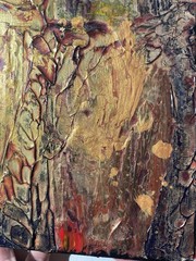 ORIGINAL ARTIST CONTEMPORARY MODERN ABSTRACT SIGNED TITLED ON BACK FINE ART