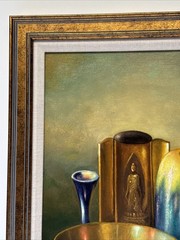Vintage Still Life Painting Realism Arts And Crafts Sculpture Raymond Bayless