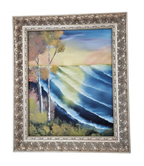 Sunset Beach – Original Oil Painting on Canvas, 2022, Signed on the Back