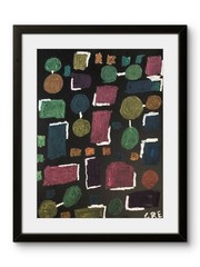 Monochrome Abstract Art Original 11×14 Modern Neo Expressionism Fine Painting