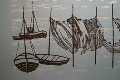 Eva van BLERICQ (*1919 Poland) – fishing boats and nets (88/142)