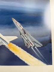 Original Airplane Missile Prototype Painting