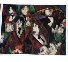 Linda Le Kinff SIGNED Seriolithograph GRAND ORCHESTRE 25″ X 32″