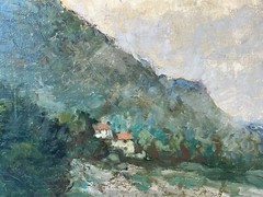 „A Devon Harbor“ William Lee Hankey, Coastal Town Seascape with Boats, England