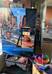 SAN FRANCISCO Bogart BaCall California Street Cable Car Bicycle Herb Caen Vancas