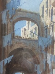 🔥 Antique Old Italian European Impressionist Cityscape Painting, Yves GIANNI