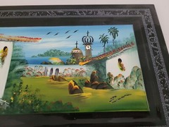 Hand Painted Landscape&Home Scene~Hand Signed Ceramic Art Tile 8″x12″ Mexico~New