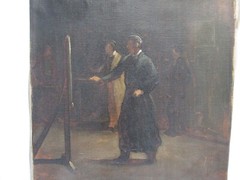Oil Painting by Clifton Wheeler Listed Indiana Artist 14 1/4″ wide x 17 1/8″