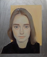 Original Oil Painting on Canvas 11.8×9.8in/30x25cm Girl Portrait Woman 2017