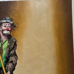 Donald Rust Signed & Numbered -Original Oil Painting 20″X 24″ of Emmett Kelly