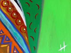 Original Southwest Folk Art Painting Hope Strickland 24×30 Canvas Contemporary D