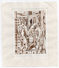 Wonderful 1968 Pencil Signed Modern Abstract Watercolor “ Artist Reflections „