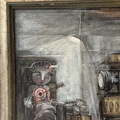 CONTEMPORARY MODERNIST PAINTING EXPRESSIONIST LOVER SICK PATRICIA KREMS LISTED