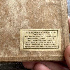 1920s Buzza Motto House By The Side Of The Road Reverse Painted Glass Art Foss