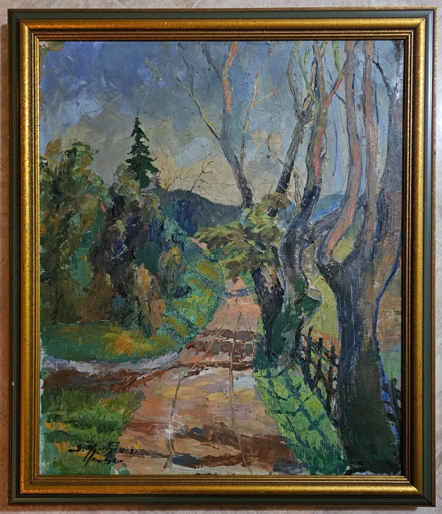 SVERRE HJERTSEN (1909-1968) – NORWEGIAN LANDSCAPE 1937 OIL ON CANVAS.