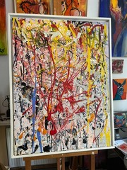 Abstract Art Acrylic Modern Painting Original Painting Dripping 60x80cm Picture