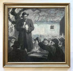 Lu Kimmel -American Story Illustration circa 1930s -Original Oil ‚en grisaille‘