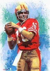 JOE MONTANA NFL QB 49ers Football Original Acrylic Painting Contemporary Art