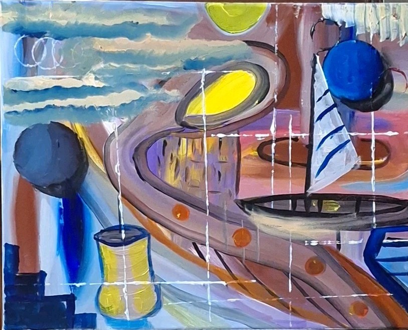 Inner War, Acrylic Painting – 16×20 Hand Painted Artwork on Canvas