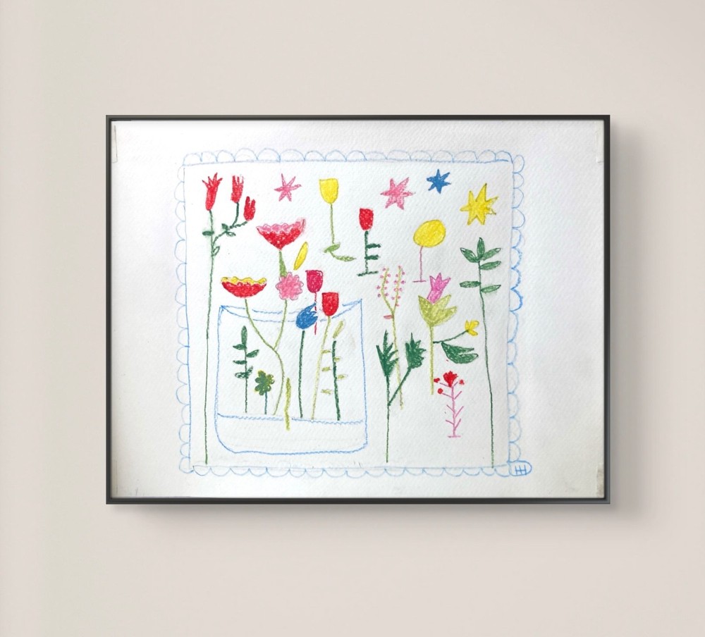 Original Colorful Abstract 9×12 Mixed Media Painting on Paper, Holly Hammond