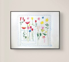Original Colorful Abstract 9×12 Mixed Media Painting on Paper, Holly Hammond