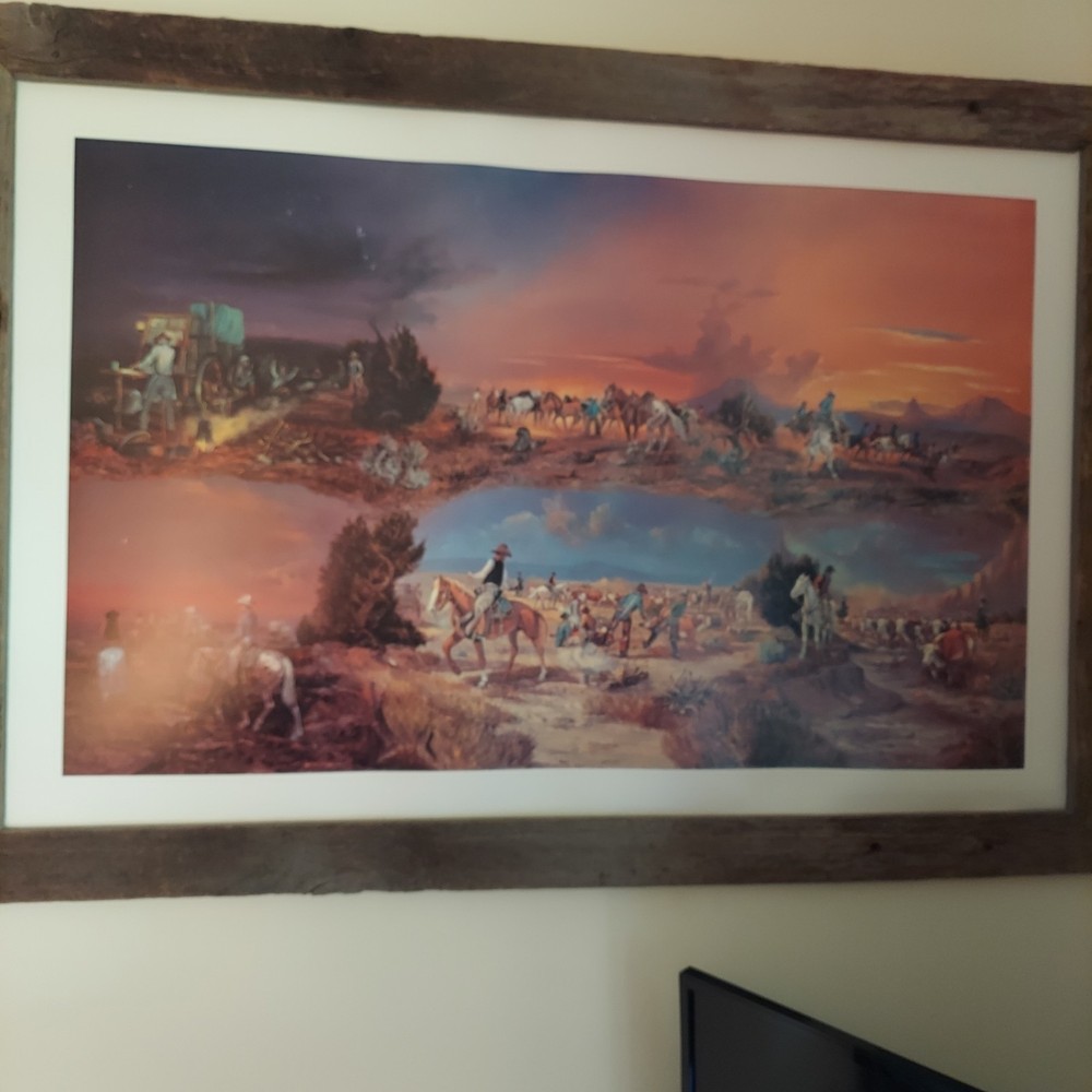 Bill Chappell Print „All In A Day’s Work“ Cowboy Western Landscape 42″ x 29″