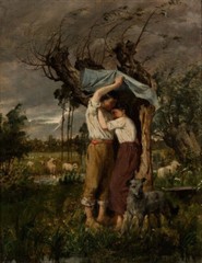stunning oil painting handpainted on canvas-Shelter before the storm