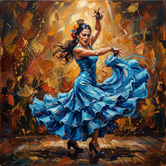 Spanish Flamenco Dancer. Signed Print