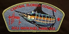BSA CENTRAL FLORIDA OA 326 2021 BOY SCOUT JAMBOREE 2026 9-PATCH FISH GUY HARVEY!