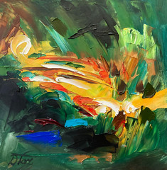 Abstract Landscape Impressionism Original Oil Painting Dorothy Laz