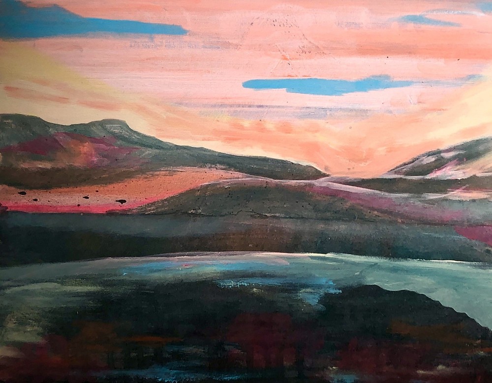Lake Crescent (First Light) (Painting on Canvas)