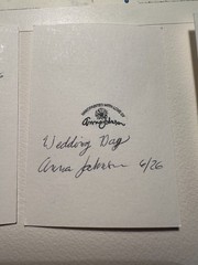 Original ACEO Watercolor Roses Signed, title: Wedding Day