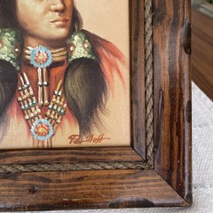Gregory Perillo “PERILLOFF” Native American Indian Oil Painting 12×14 Framed