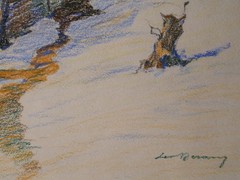 Leopold Beran (Vienna 1884-1965) Village in Winter.