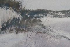 Sand Dunes Vintage Watercolor Painting Signed Dewberry 75