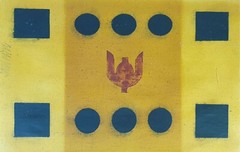 ABSTRACT COMPOSITION. MIXED TECHNIQUE ON PAPER. FELIX BALDASANO. XXTH CENTURY.