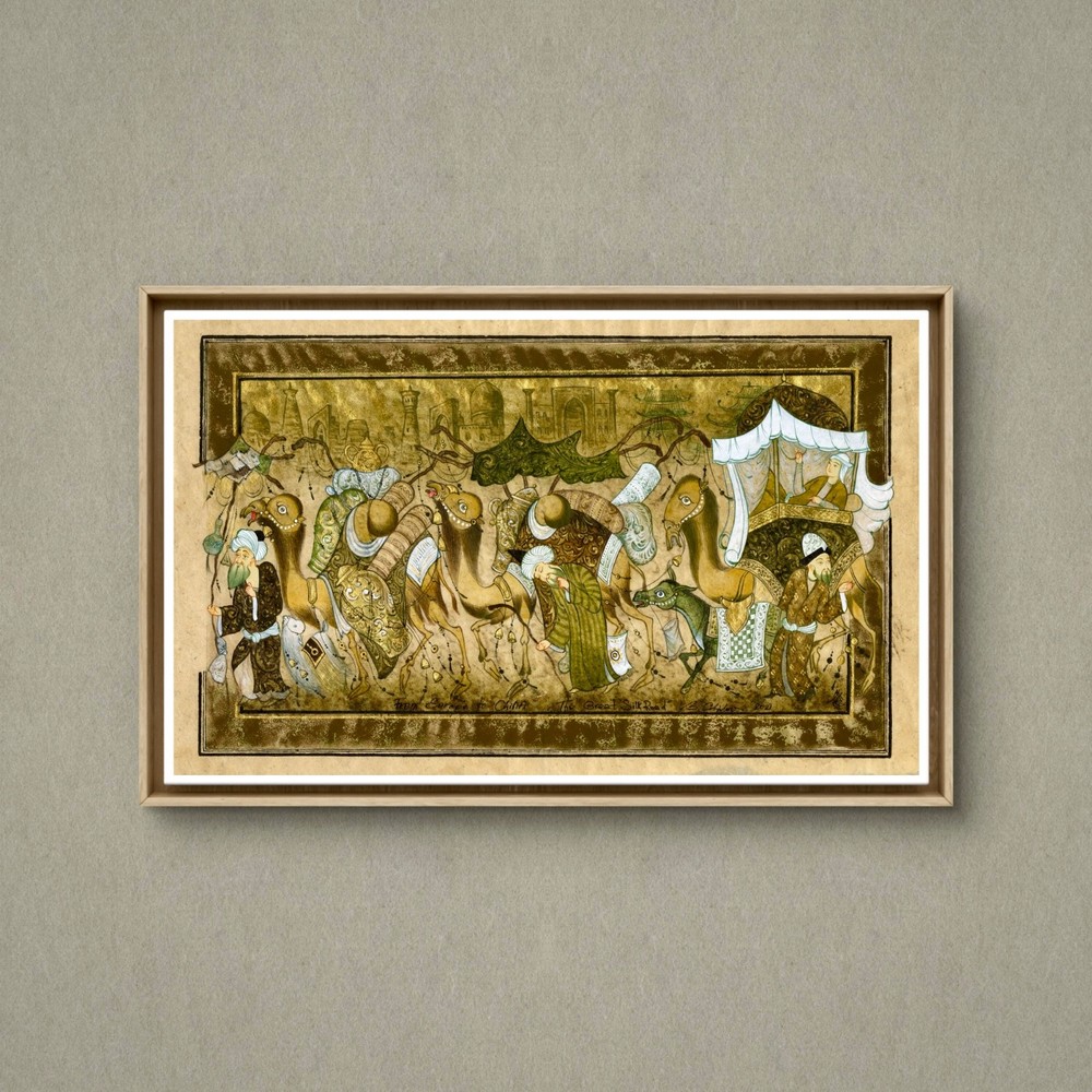 The Great Silk Road Fine Art Print Journey Of Ibn Battuta Interior Decor 11X18
