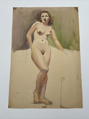 Antique Painting Pretty Woman Women Female Model Mystery Illustration 1930’s LOT