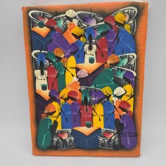 Haitian Art Original Oil Painting 9-3/4″ x 7-1/2” Signed Dimmitre?