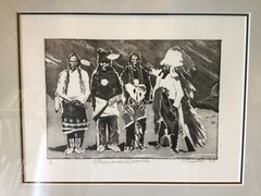Cheyenne Warriors etching 5/5 Signed