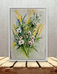 Original Signed Watercolor Painting. Floral. Roses. Pink. Wall art. Bouquet.
