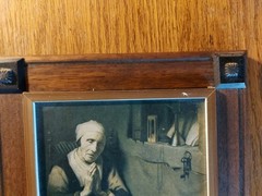 Old Woman Saying Grace Framed Print Nicolaes Maes 22cmx17cm (32cmx26cm)