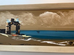 CARLO OF HOLLYWOOD LARGE MID CENTURY OIL PAINTING BY TONI